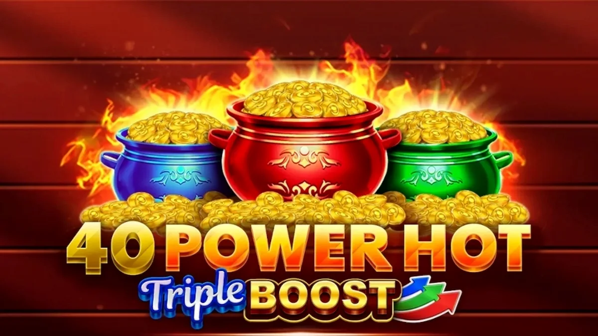 Tampilan visual slot 40 Power Hot Triple Boost dengan nuansa intens